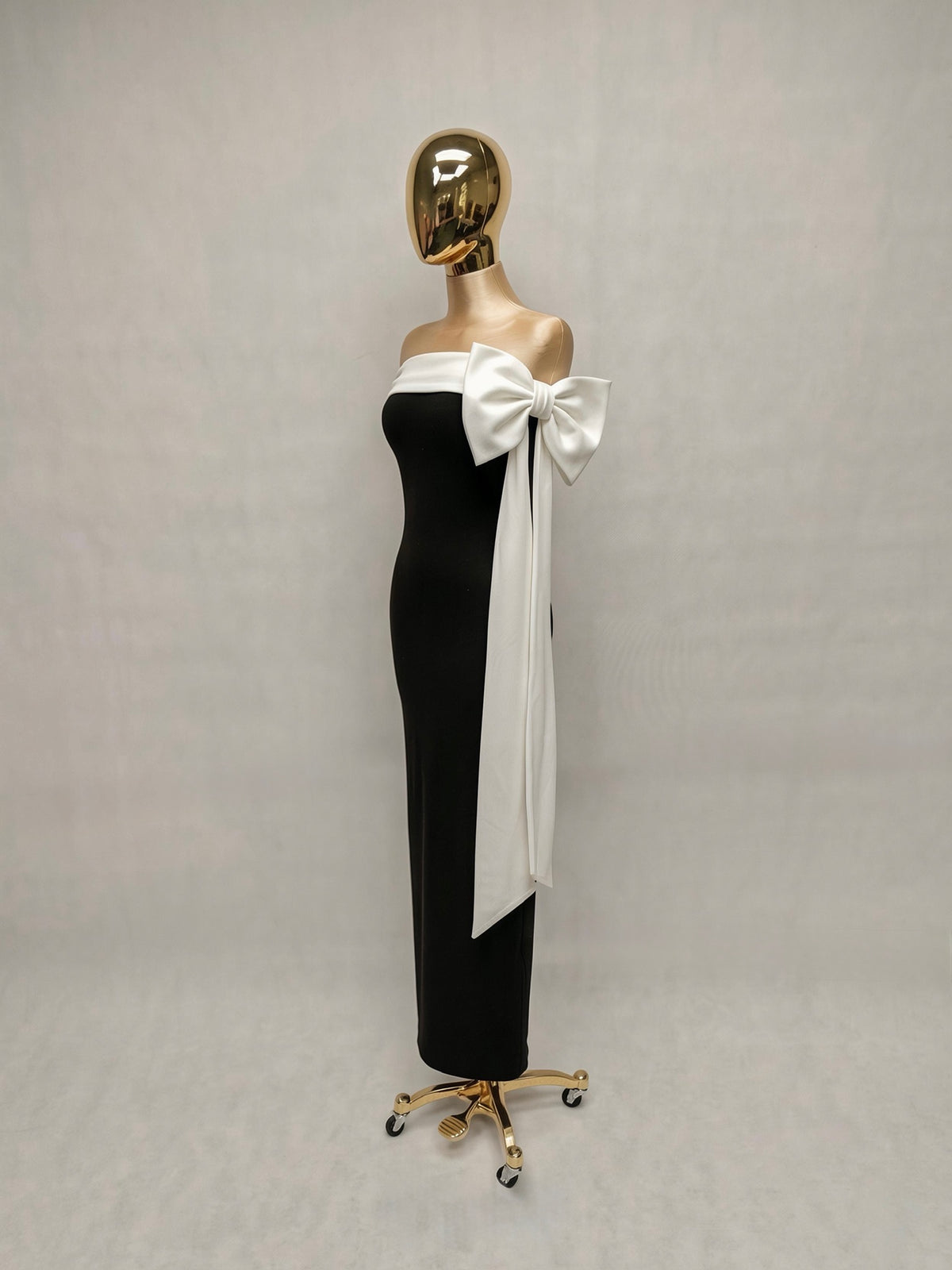 Vestido Maxi Manga con Moño