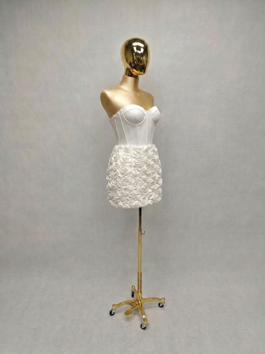 Vestido Falda con Rosas