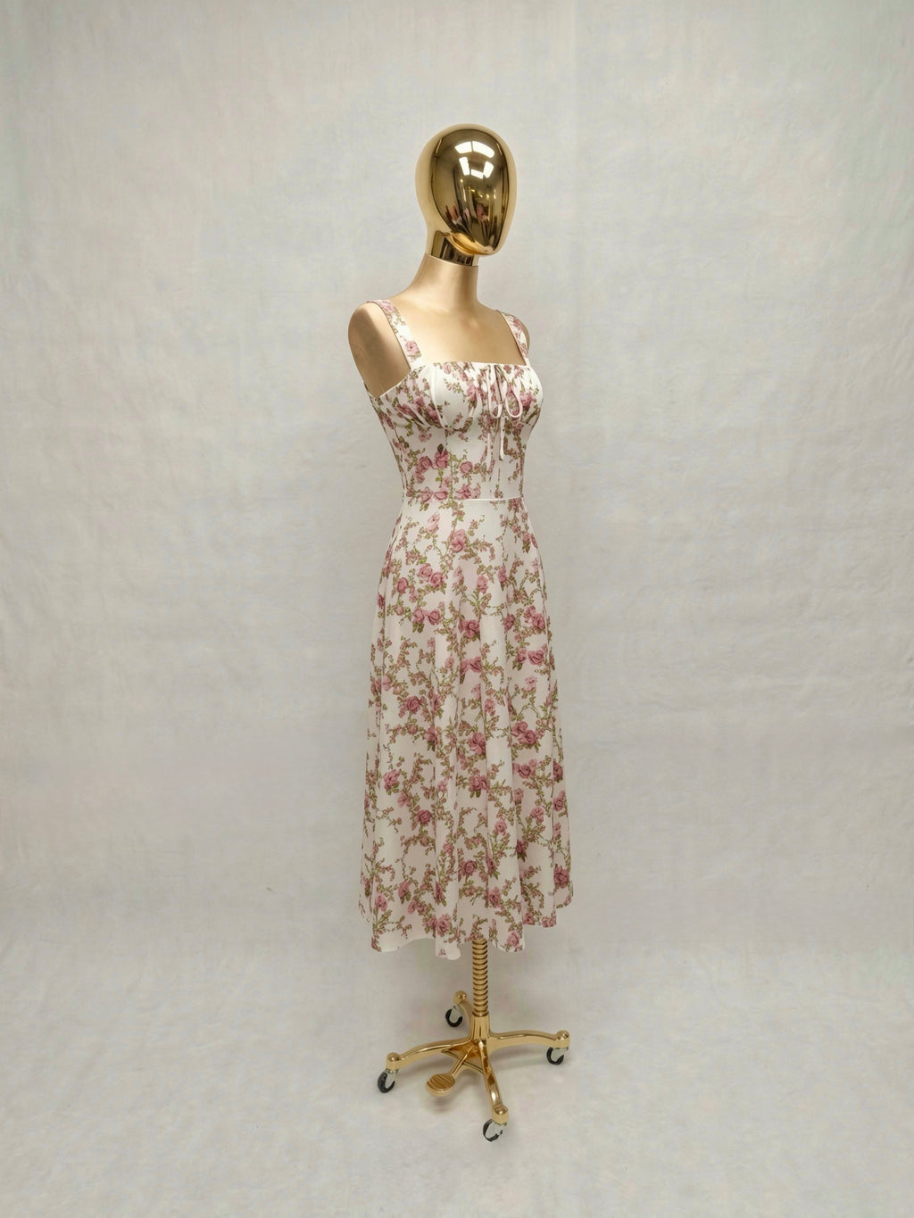 Vestido Maxi Floreado con Abertura en Pierna