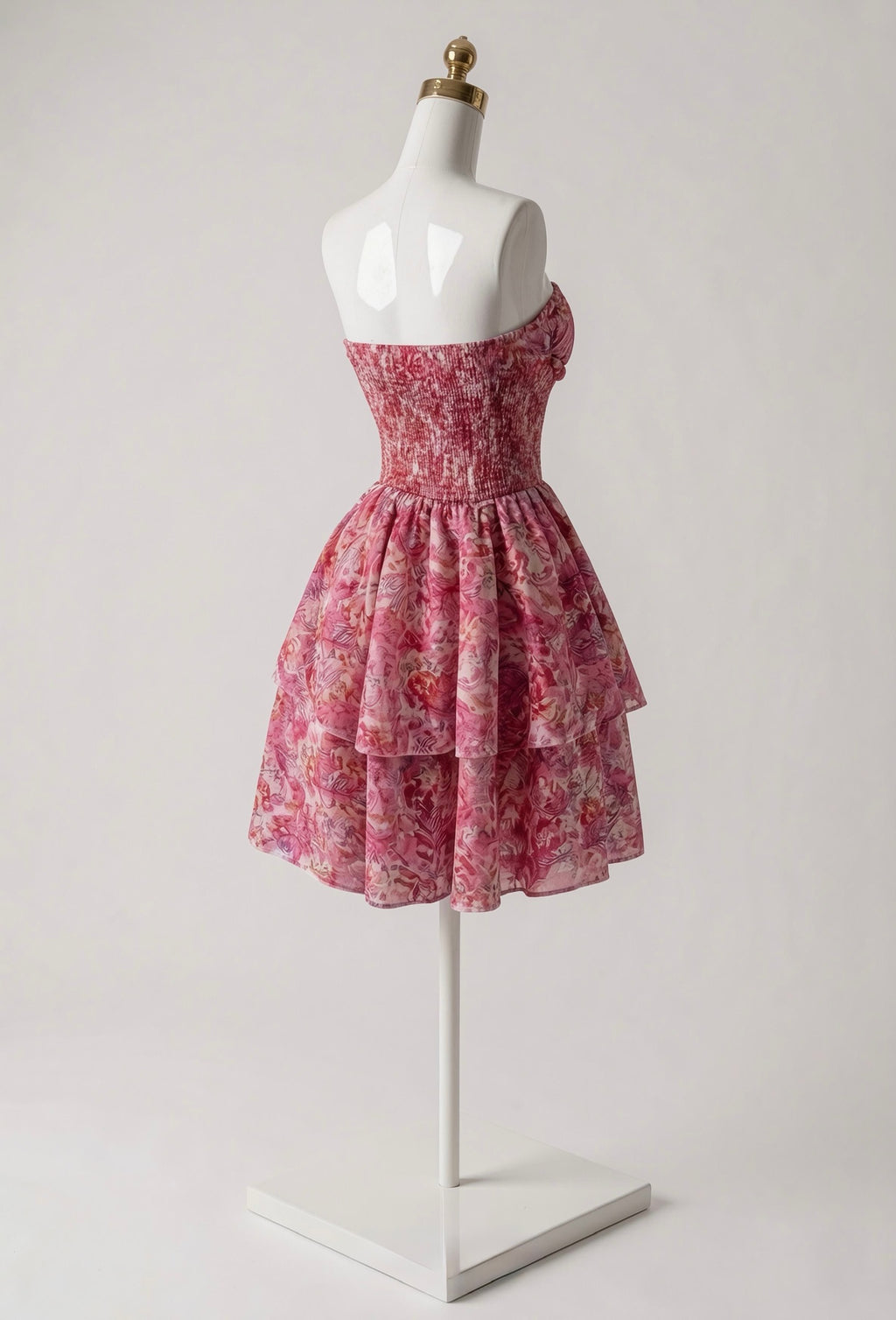 Vestido Strapless Floreado
