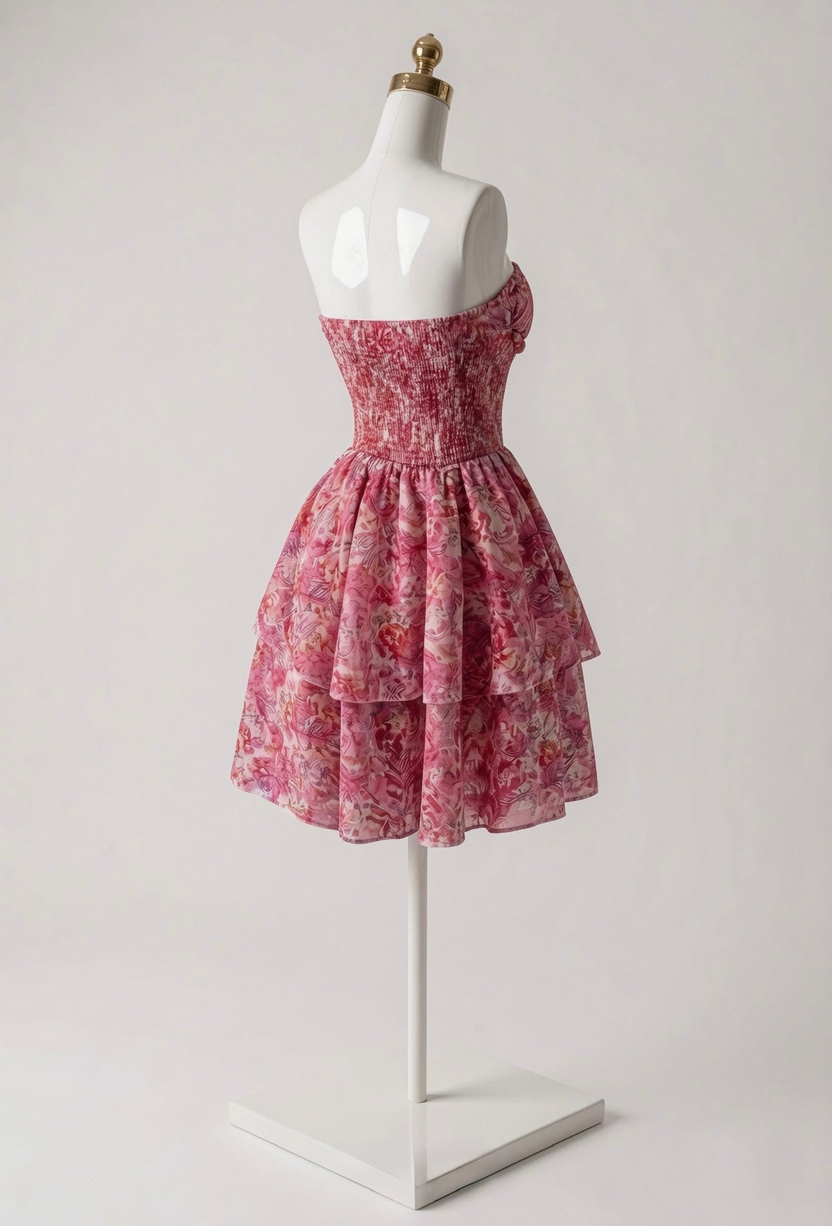 Vestido Strapless Floreado