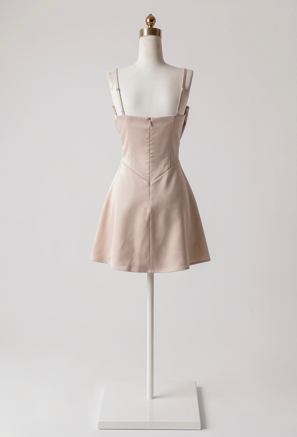 Vestido Satinado con Escote con Moño