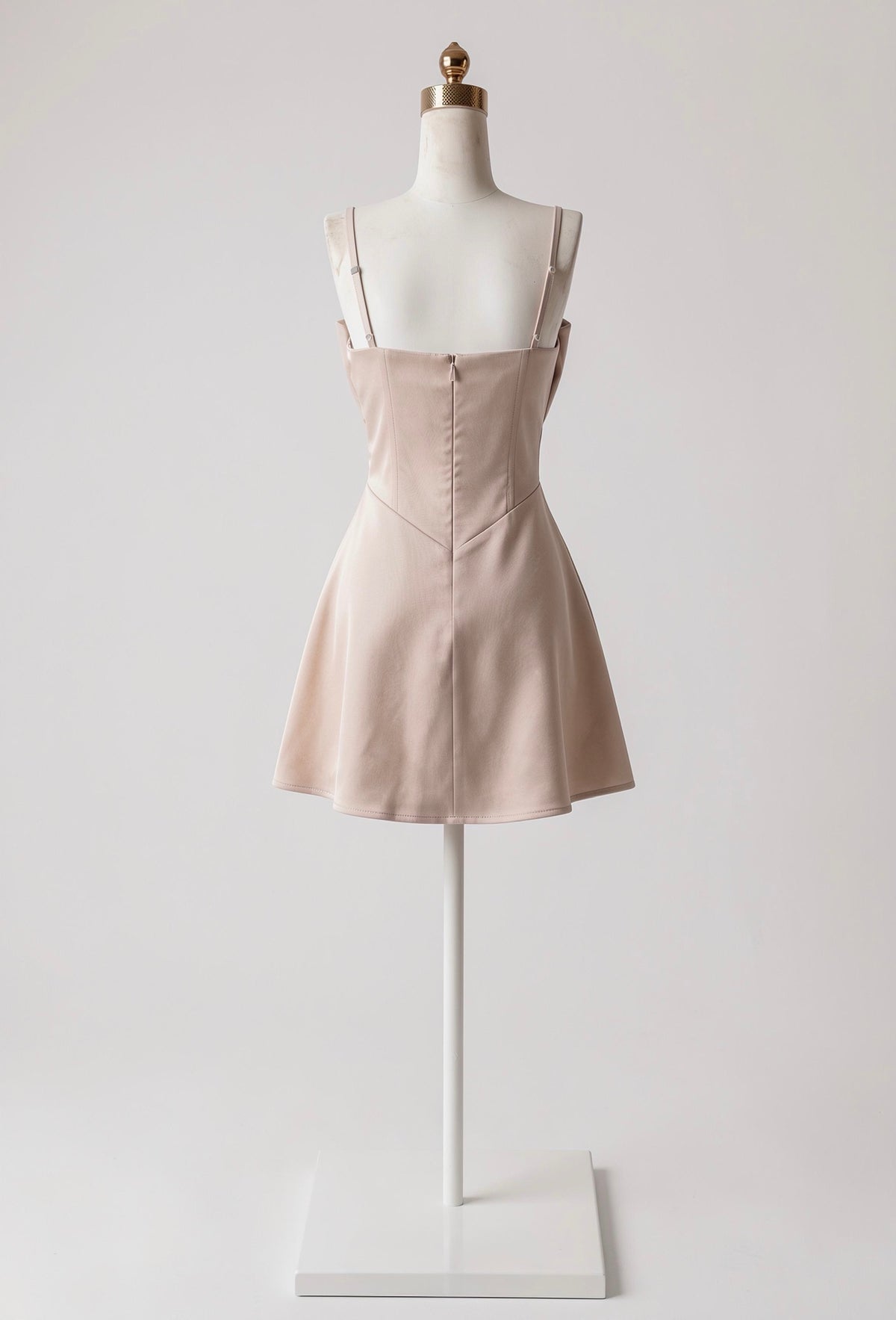 Vestido Satinado con Escote con Moño