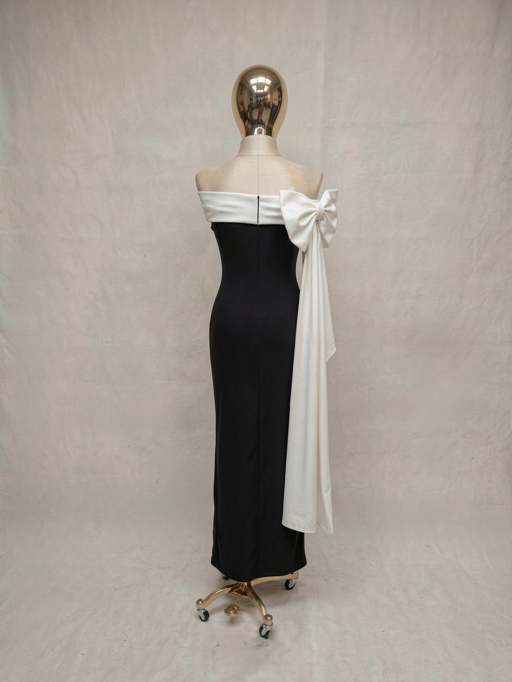 Vestido Maxi Manga con Moño