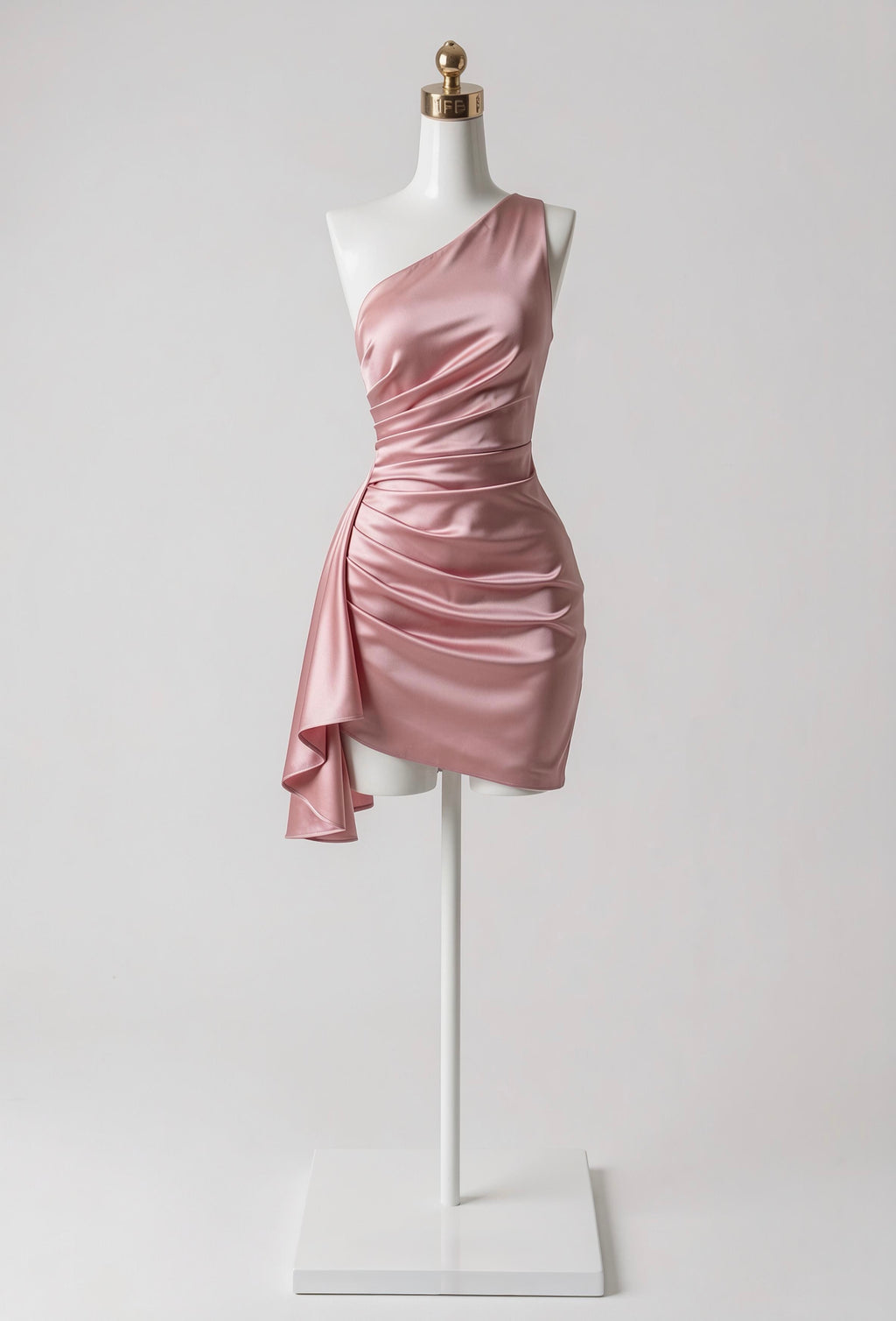 Vestido Satinado Asimétrico