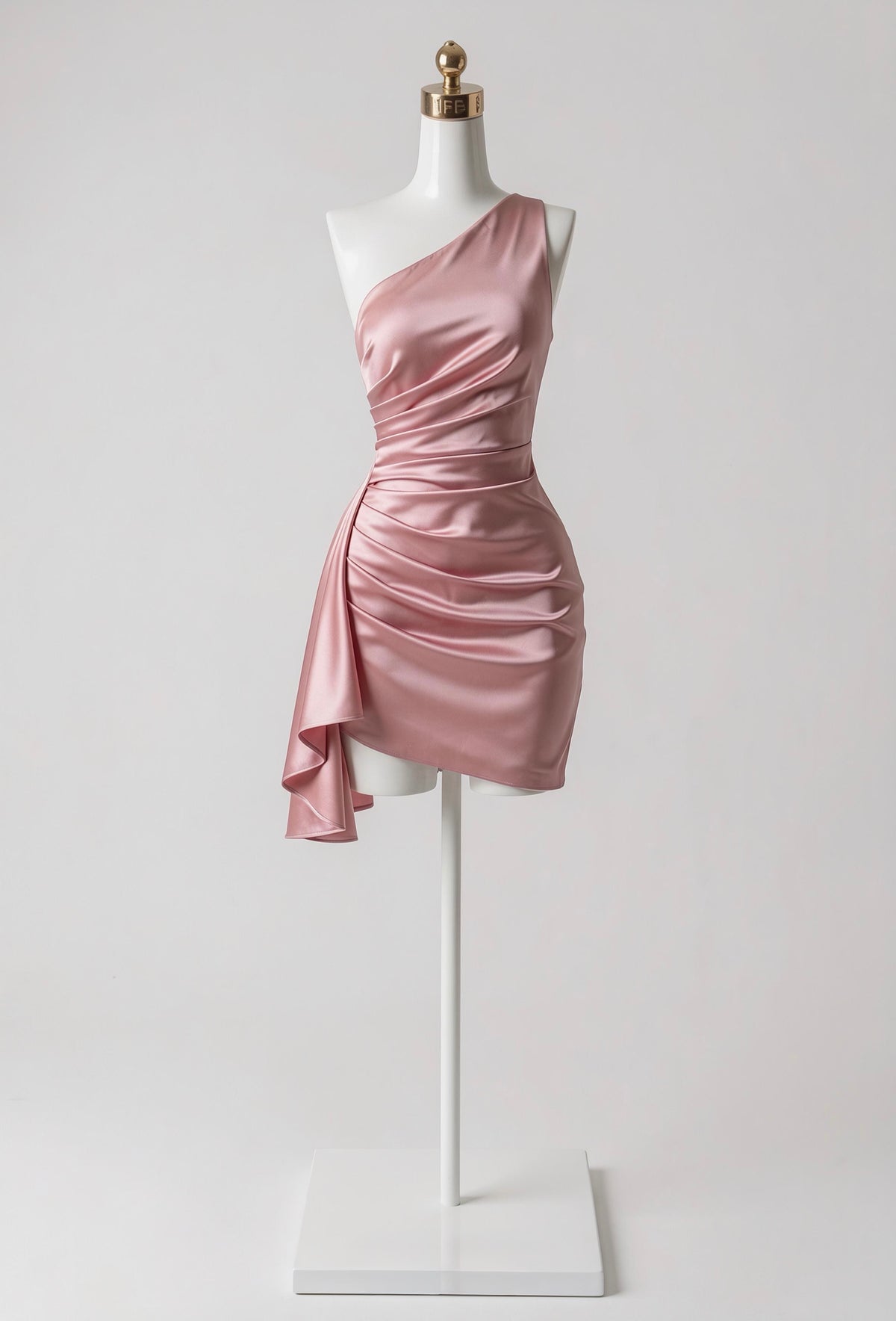 Vestido Satinado Asimétrico