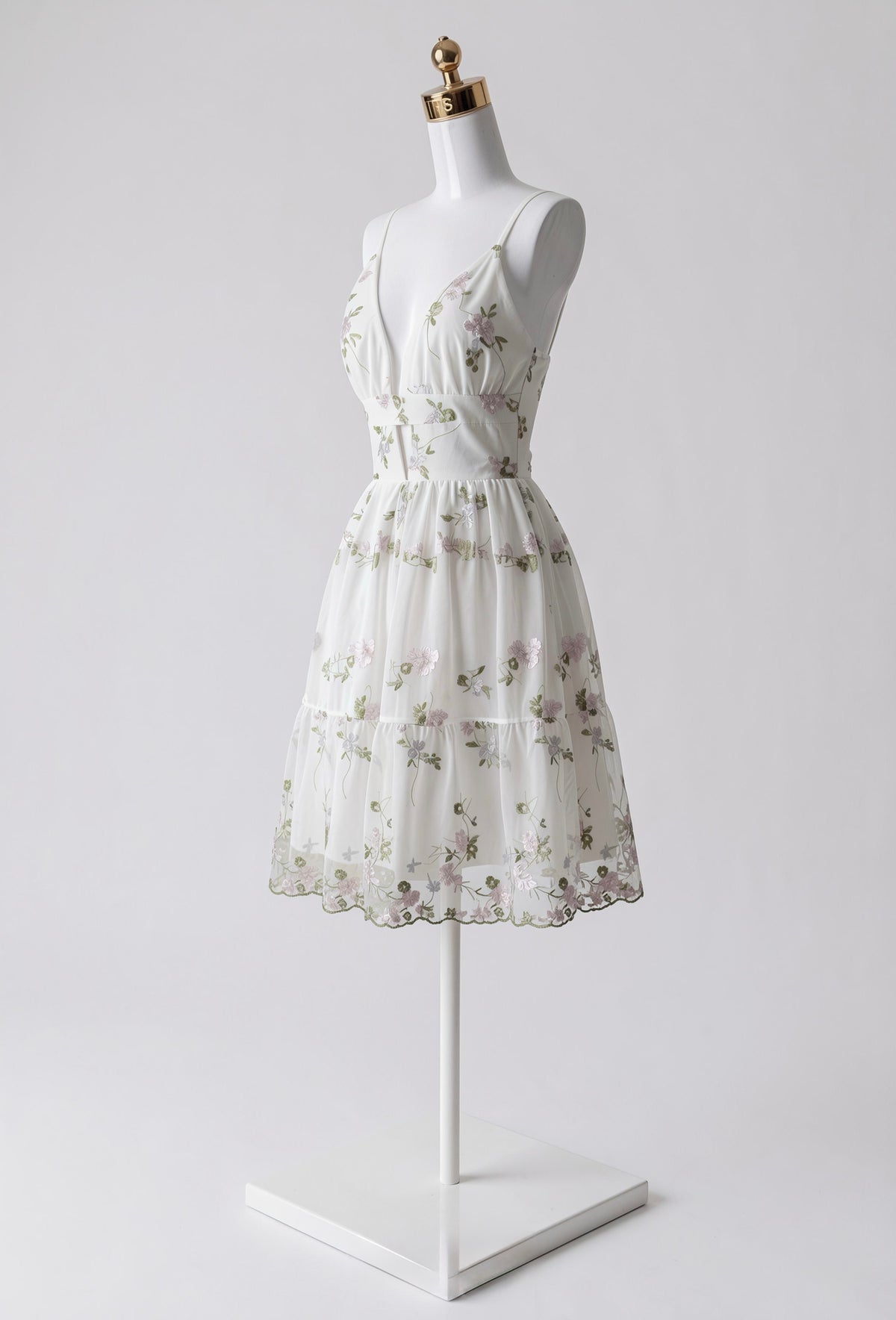 Vestido Floreado con Escote V