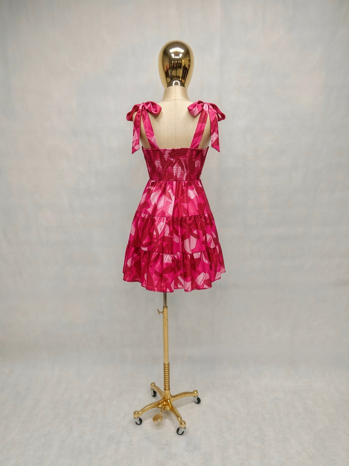 Vestido Floreado con Mangas Moño
