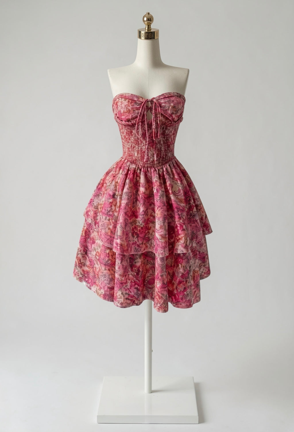 Vestido Strapless Floreado