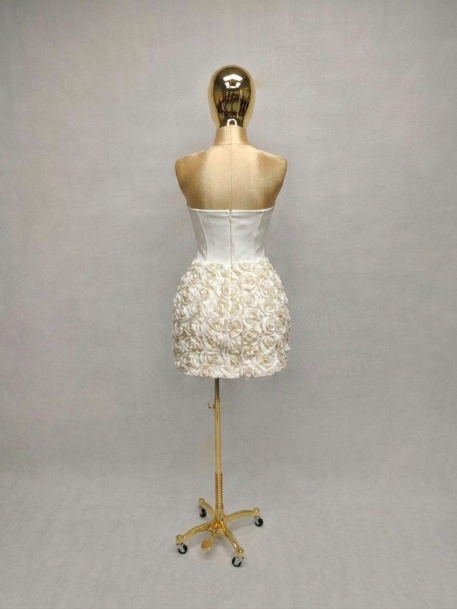 Vestido Falda con Rosas