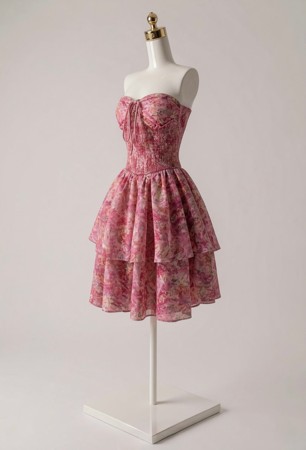 Vestido Strapless Floreado