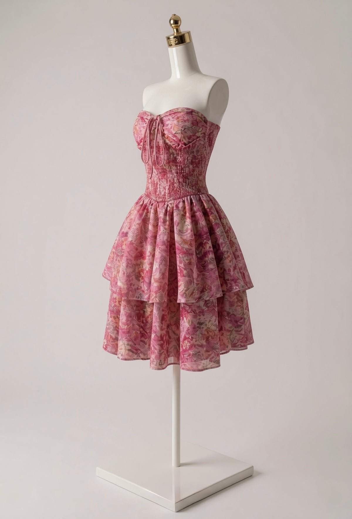Vestido Strapless Floreado