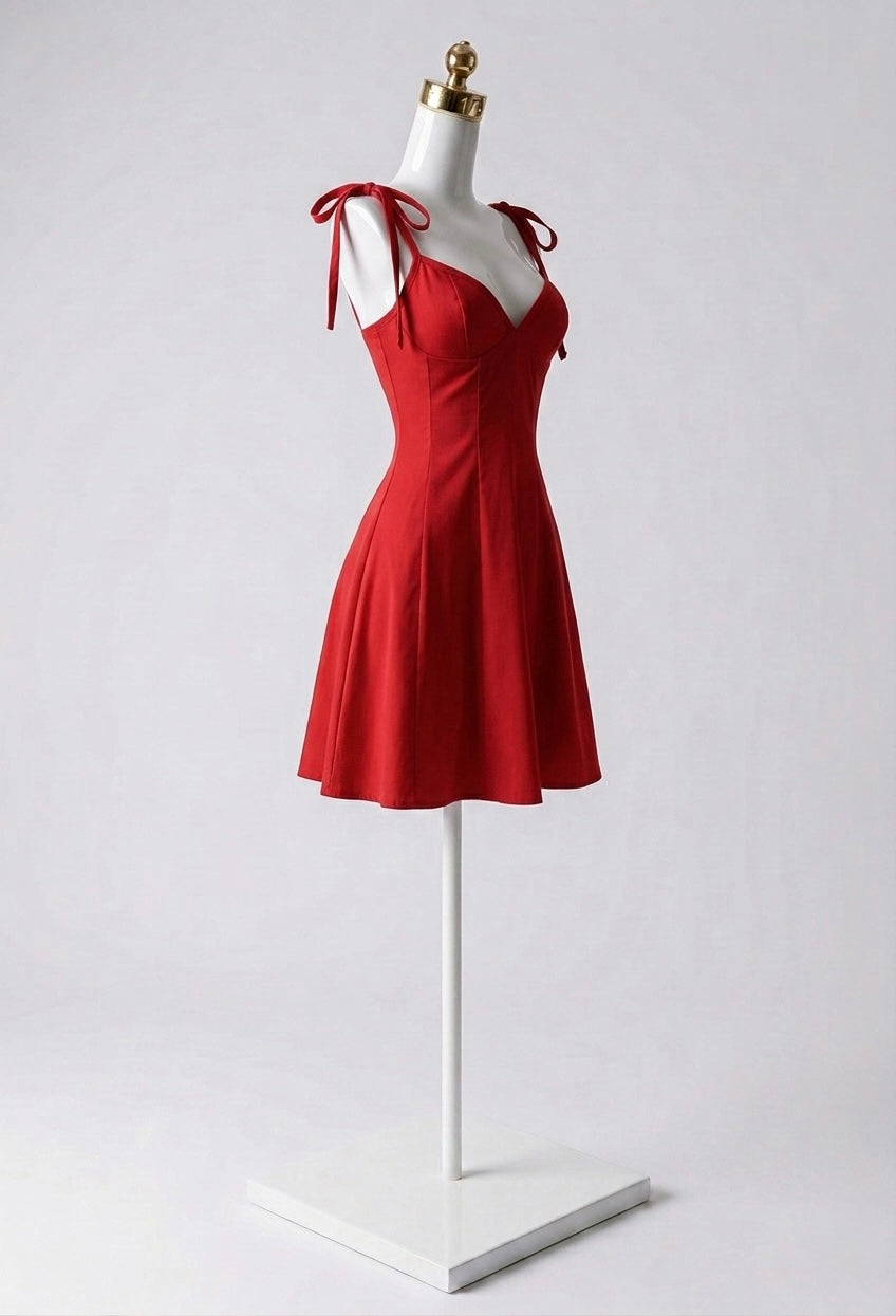 Vestido Mate Tirantes Moño