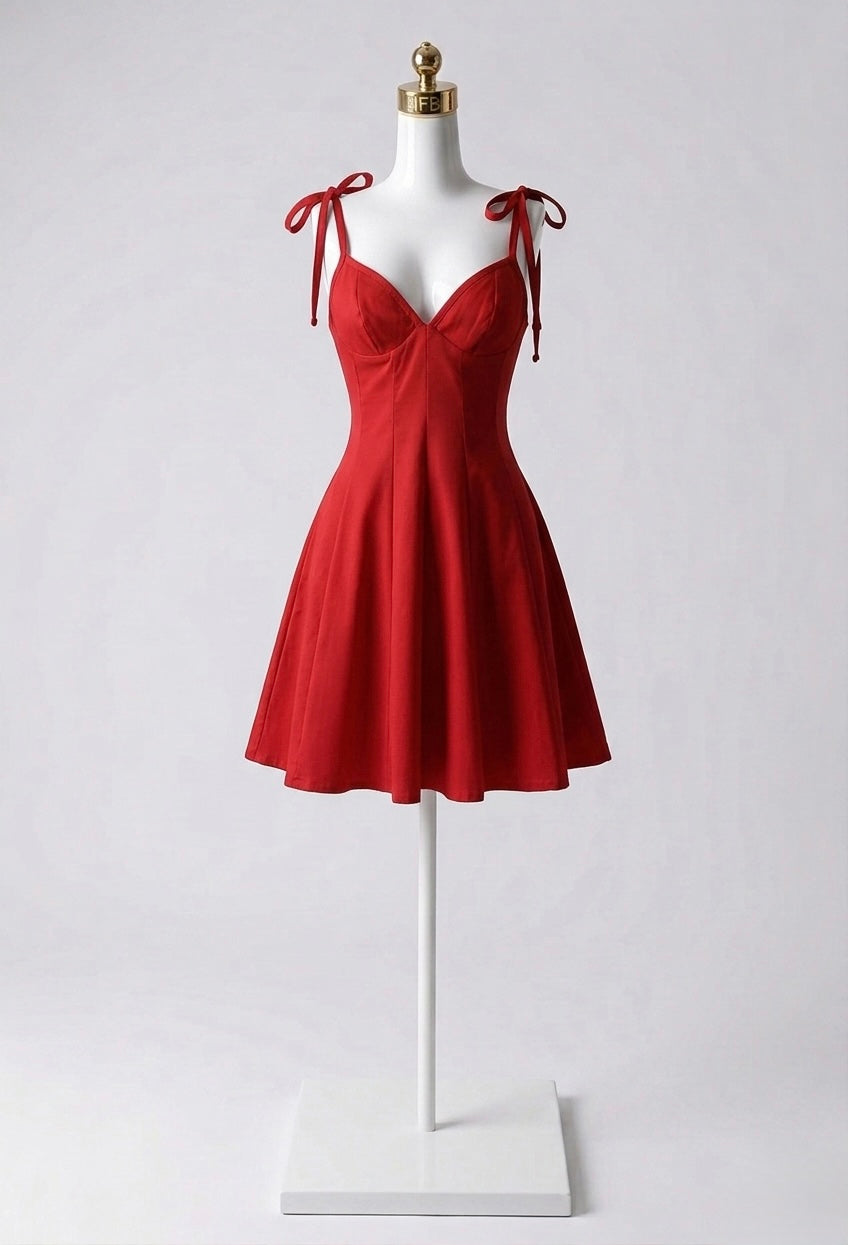 Vestido Mate Tirantes Moño