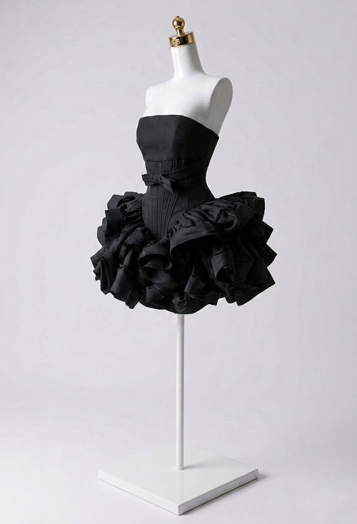Vestido Corset Ajustado con Olanes
