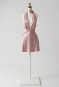 Vestido Satinado Escote V