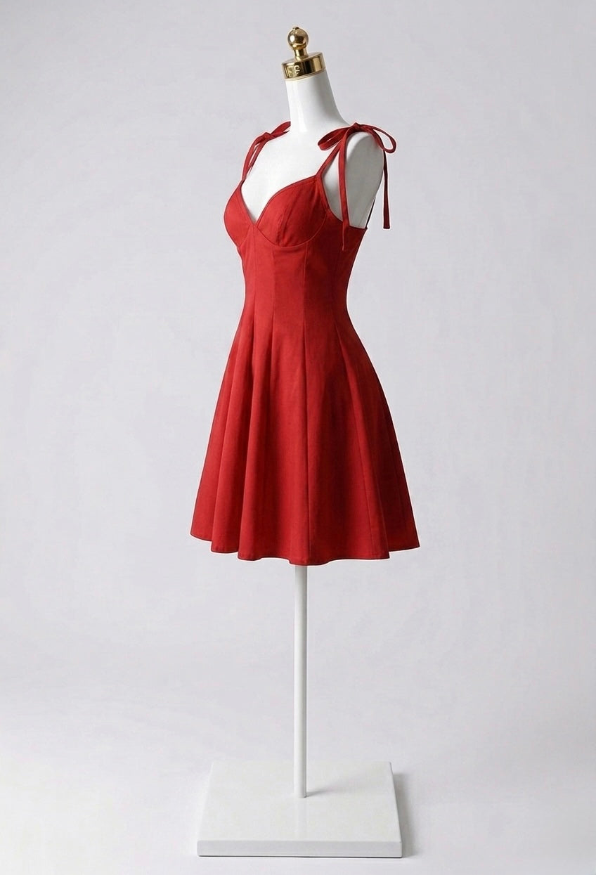 Vestido Mate Tirantes Moño