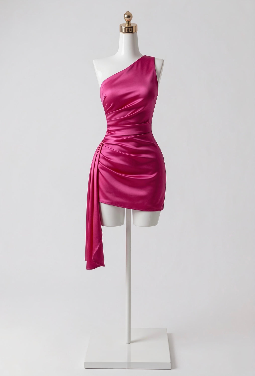 Vestido Satinado Asimétrico