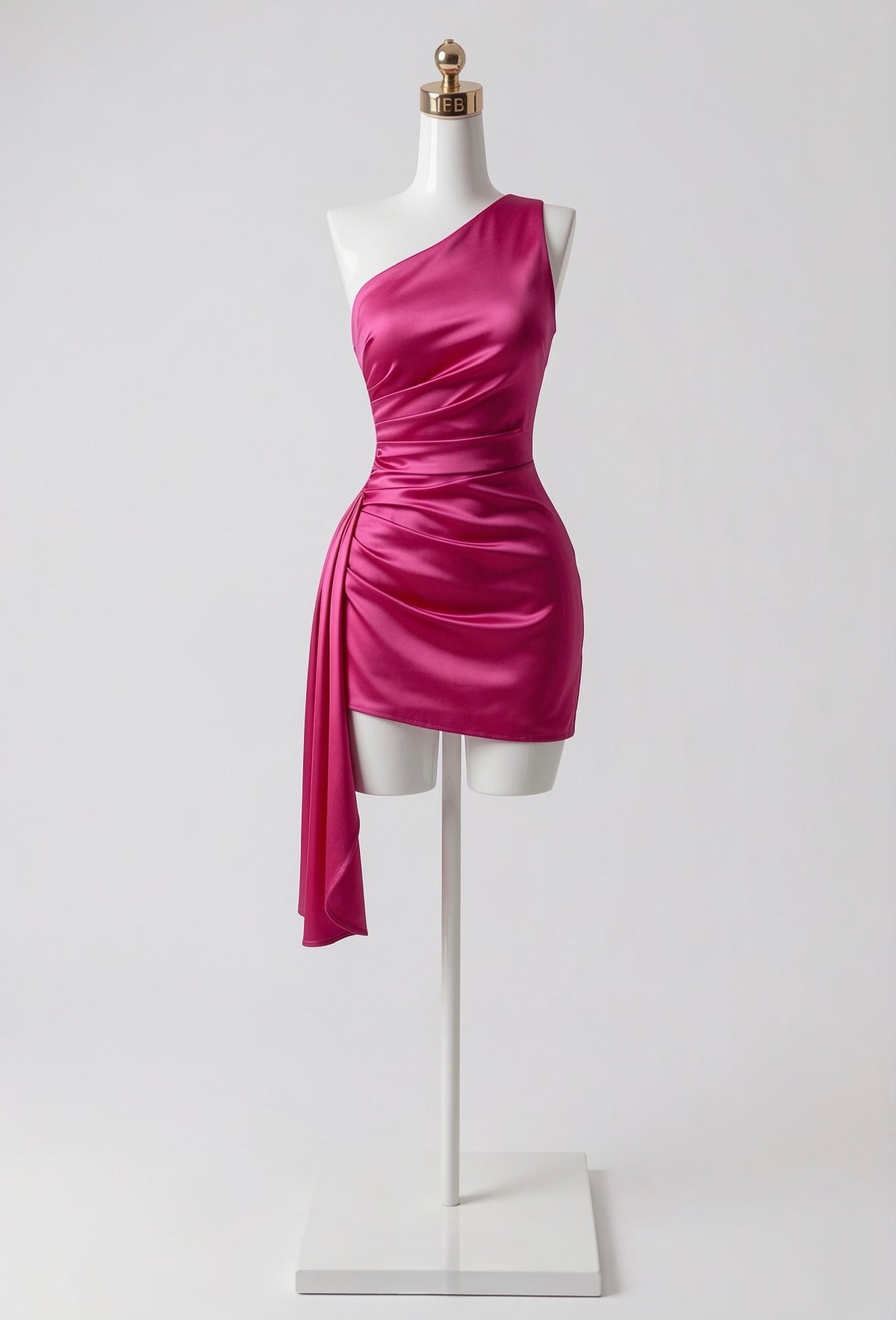 Vestido Satinado Asimétrico