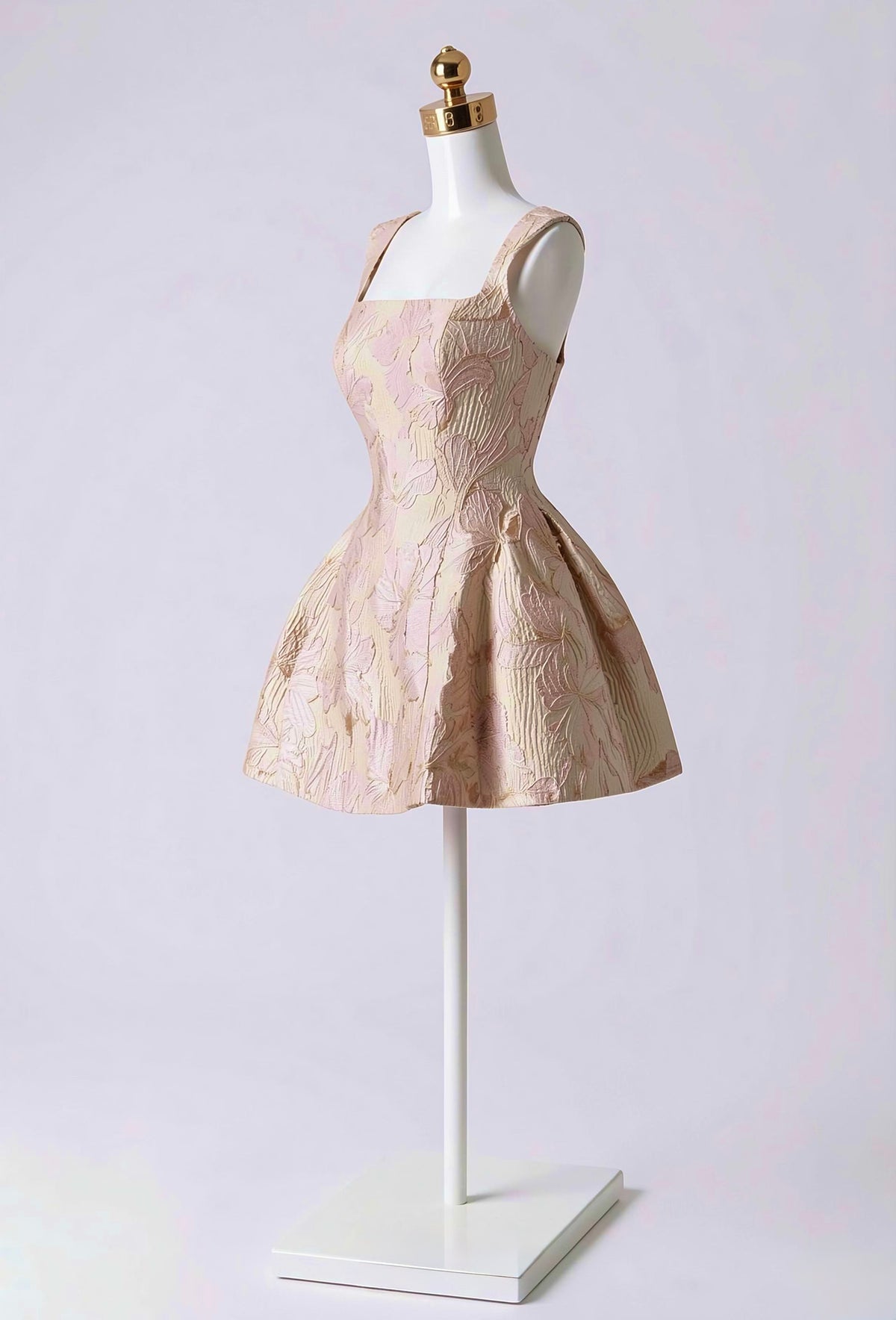Vestido Satinado Estampado de Flores