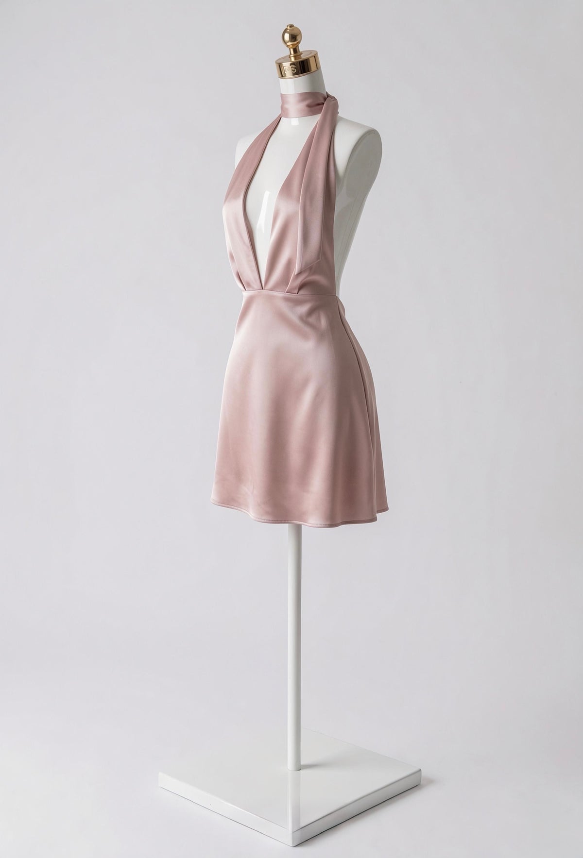 Vestido Satinado Escote V