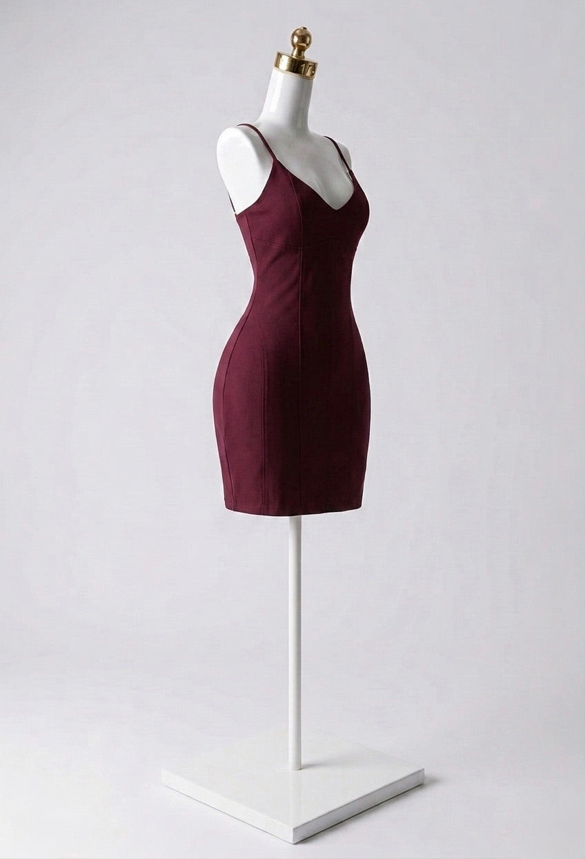 Vestido Mini Entallado de Tirantes