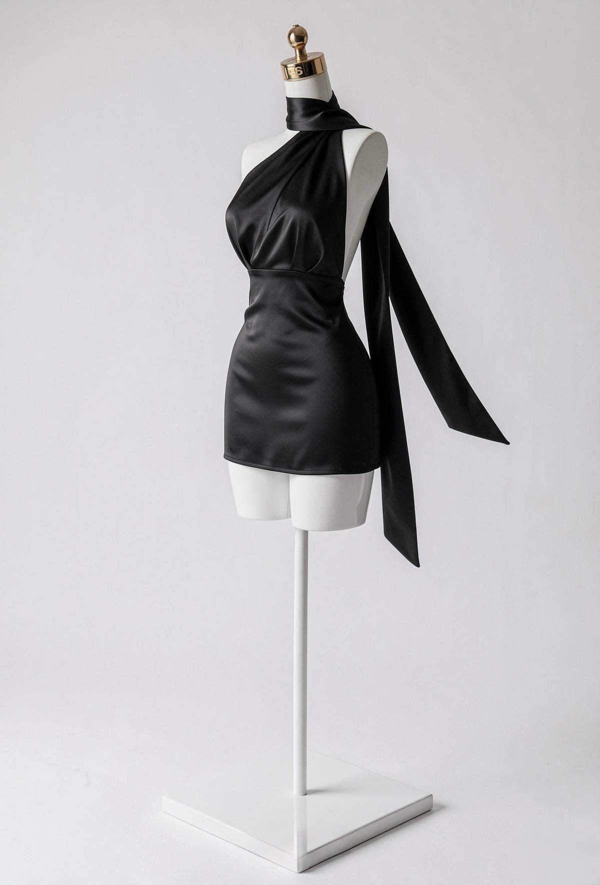 Vestido Satinado Escote V