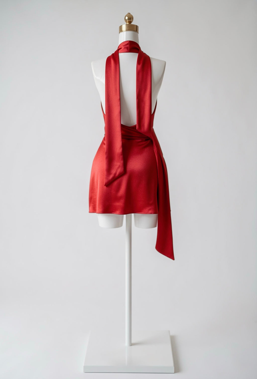 Vestido Satinado Escote V