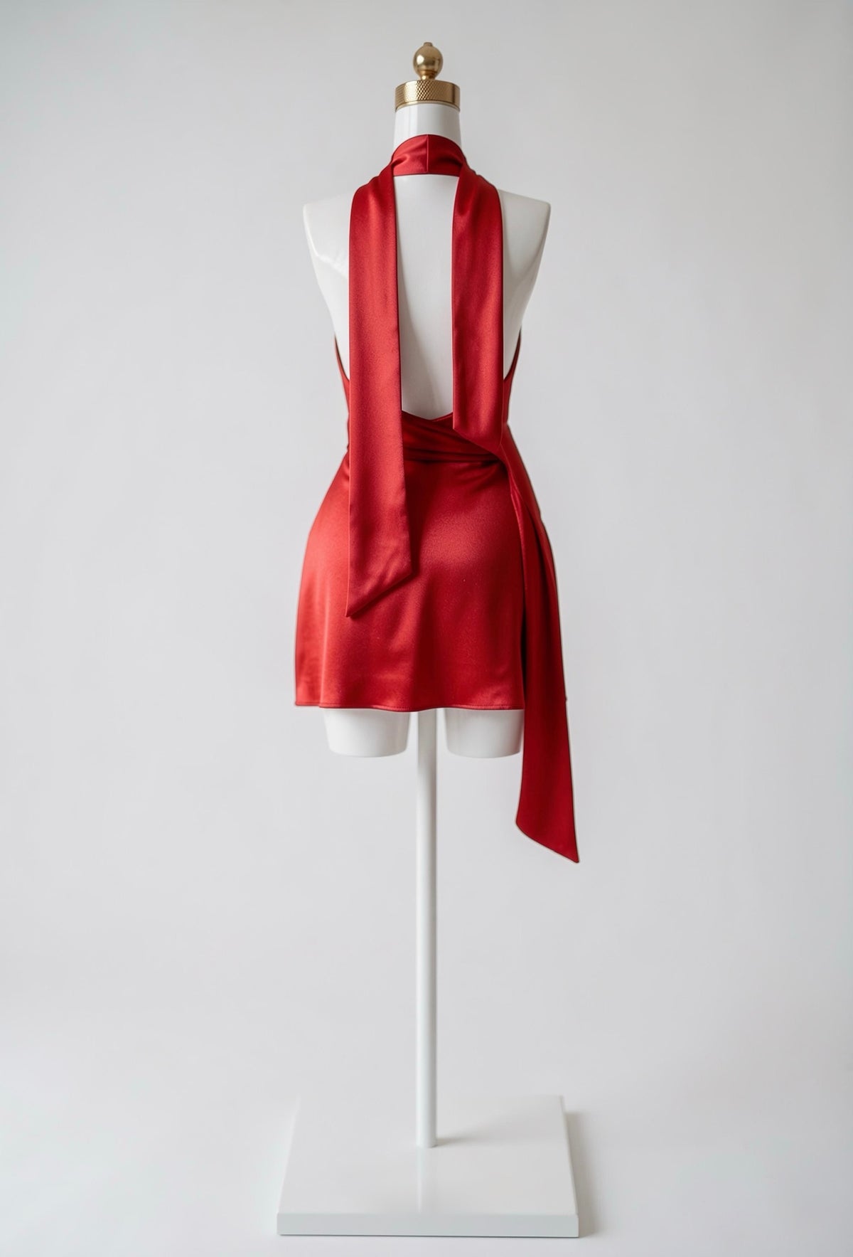 Vestido Satinado Escote V