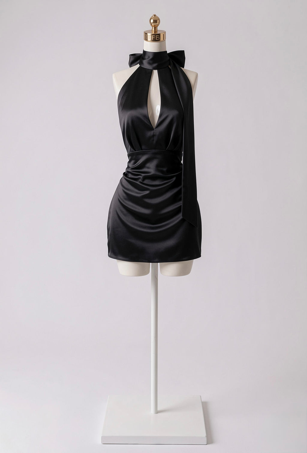 Vestido Satinado Escote V