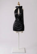 Vestido Satinado Escote V