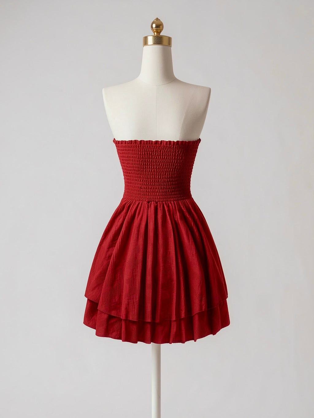 Vestido Escote Corazón con Olanes