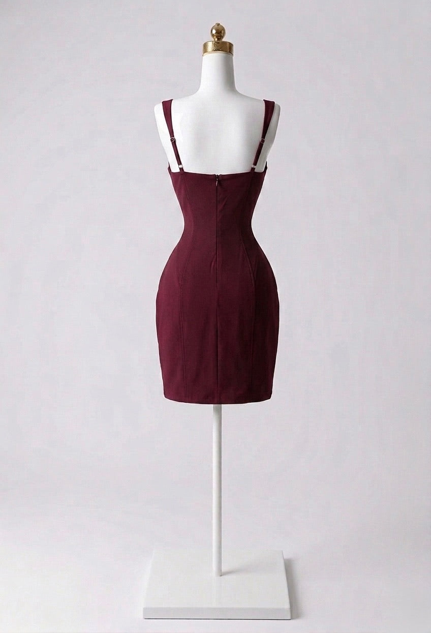 Vestido Mini Entallado de Tirantes