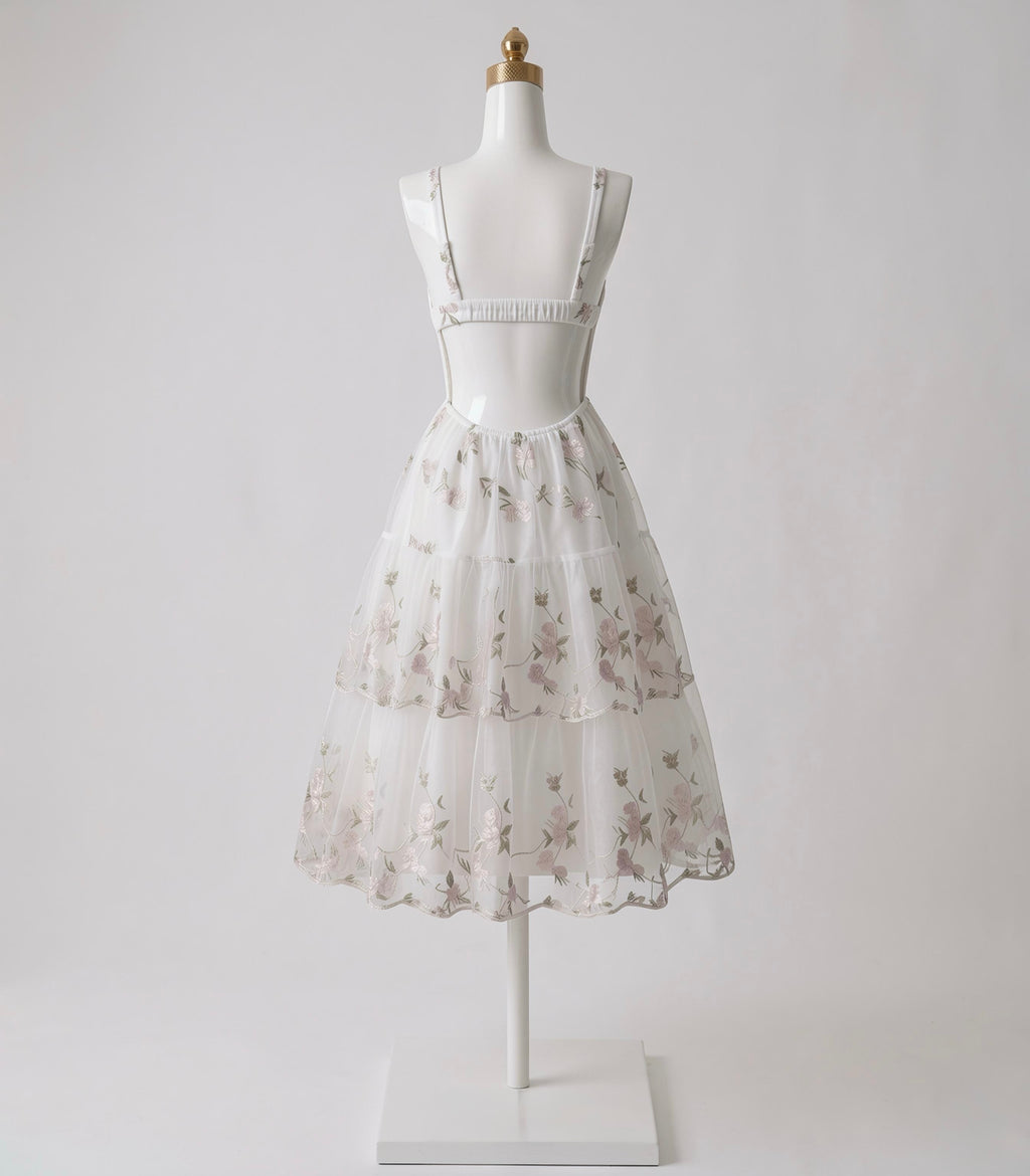 Vestido Floreado con Escote V