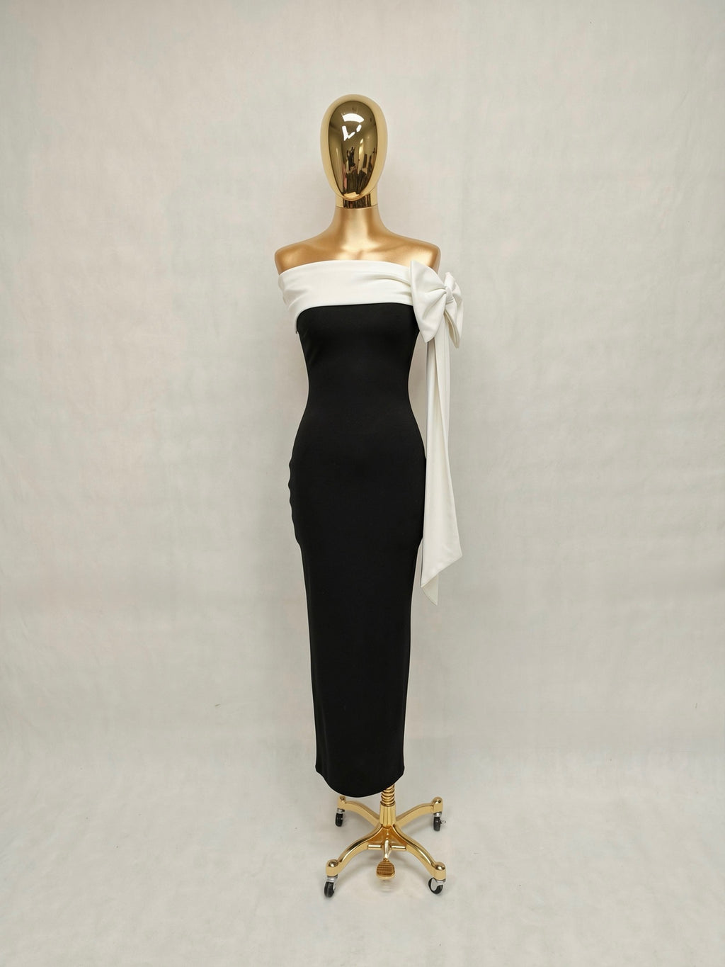 Vestido Maxi Manga con Moño
