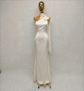 Vestido Satinado con Flor