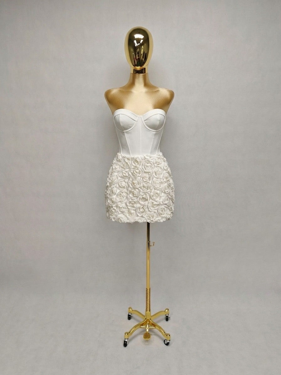 Vestido Falda con Rosas