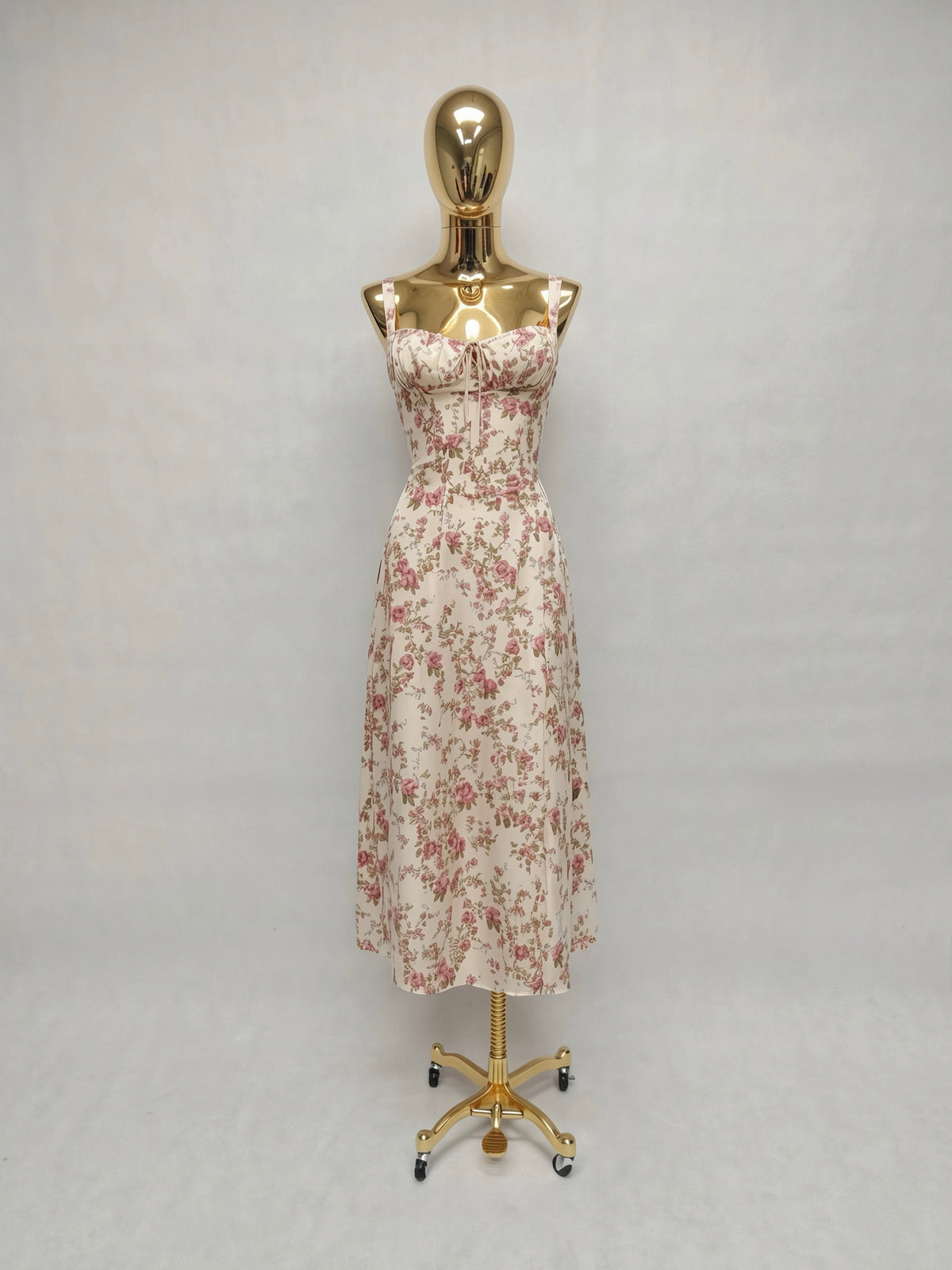 Vestido Maxi Floreado con Abertura en Pierna