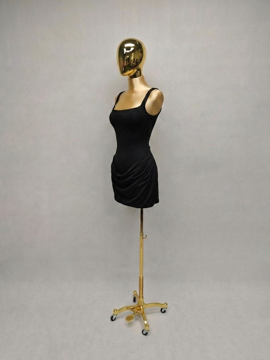 Vestido Negro Mate