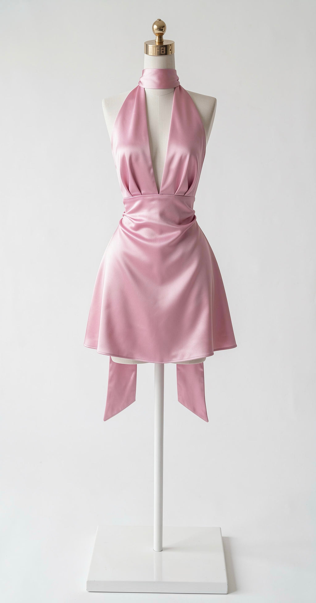 Vestido Satinado Escote V