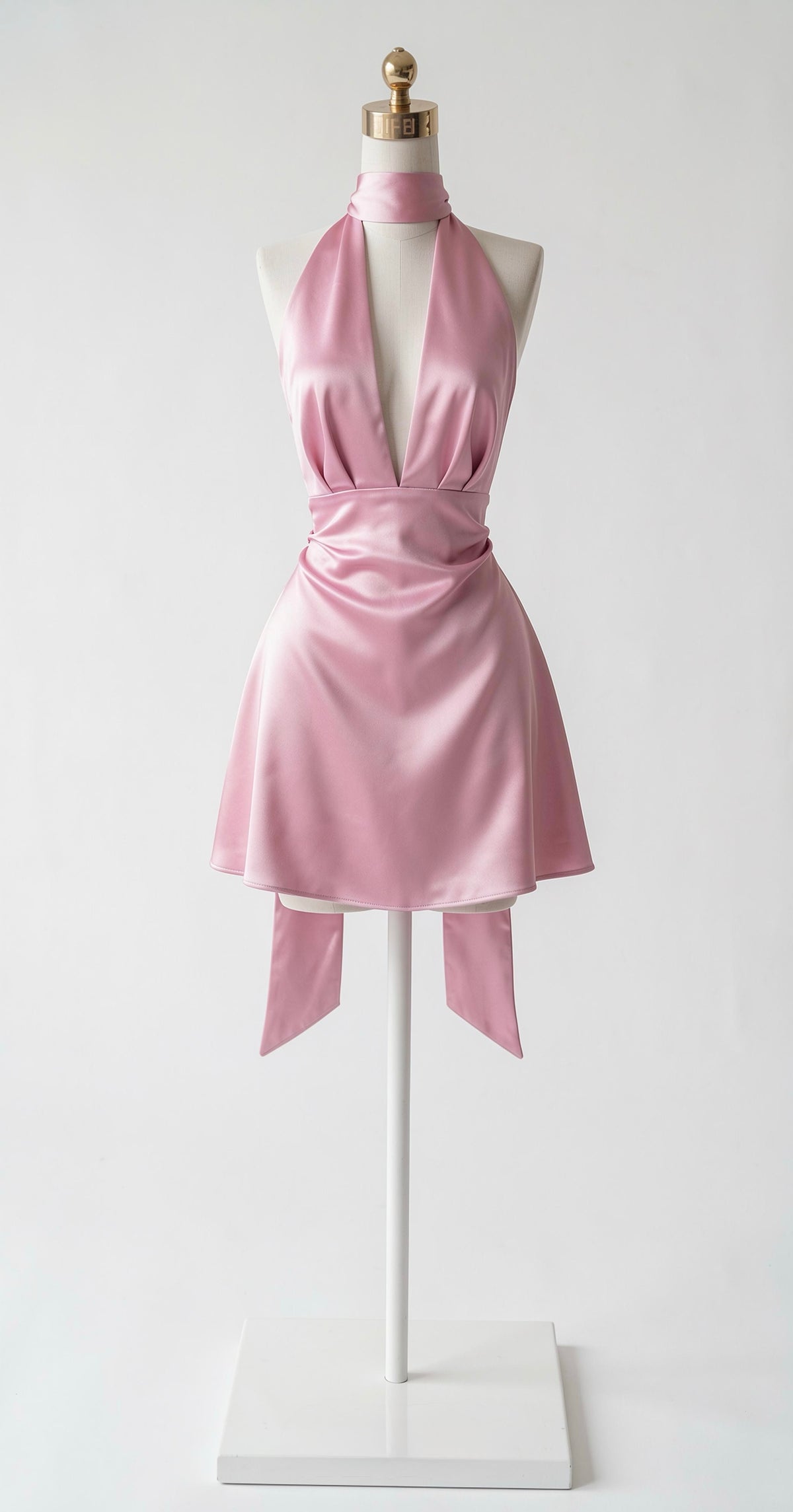 Vestido Satinado Escote V